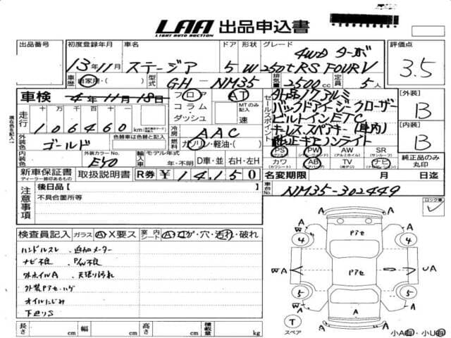 2001 Nissan Stagea JDM car for sale — photo 6 of 7