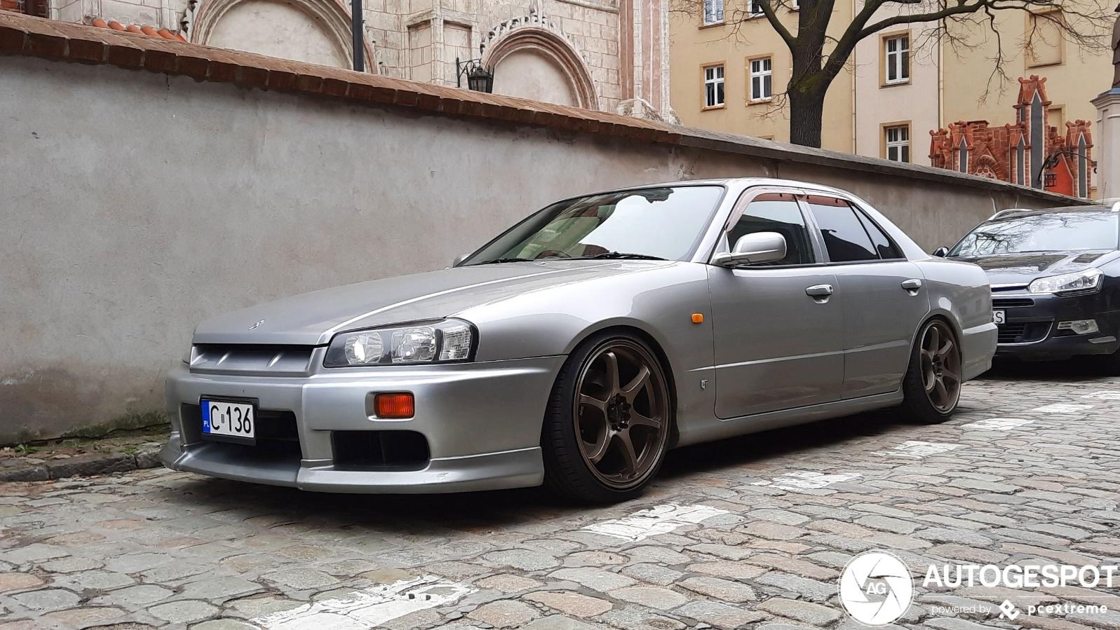 Grey Nissan Skyline Sedan