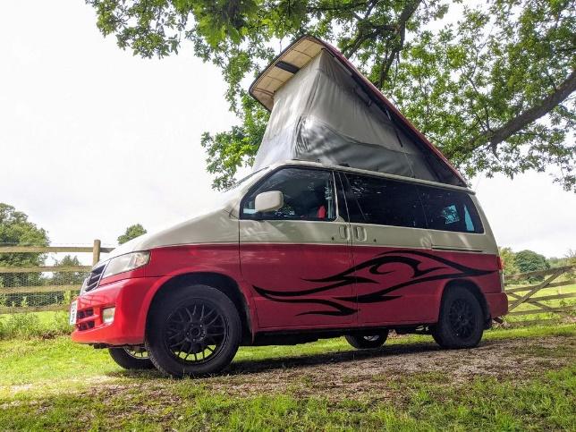 Mazda Bongo Friendee with a factory-fitted elevating roof