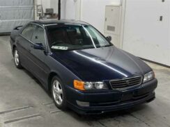 1997 Toyota Chaser Tourer S Auction Grade 3 JZX100 Atlantic Blue Pearl For Sale via fedlegalimports.com