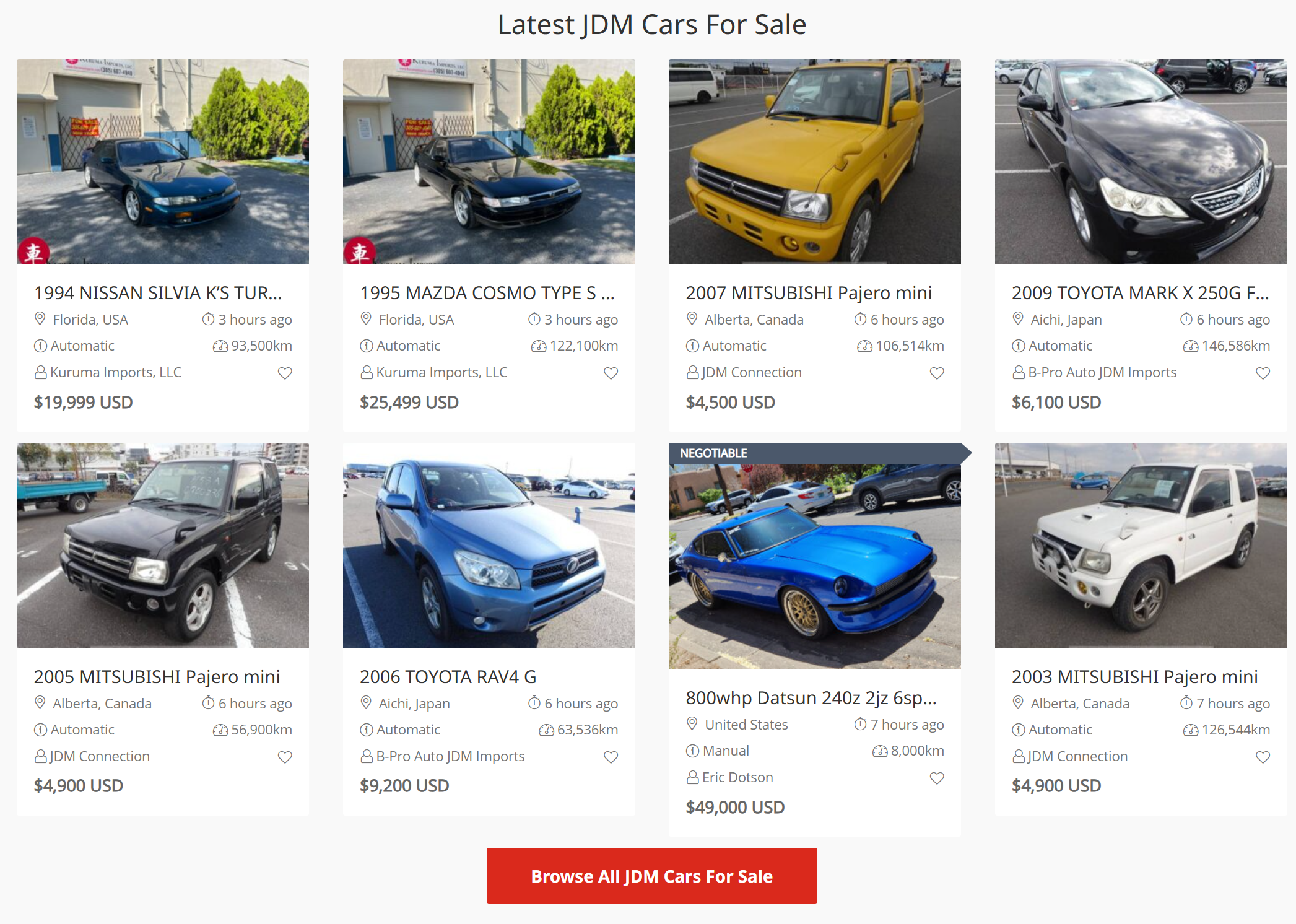 JDM cars for sale on JDMBUYSELL