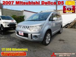 JDM 2007 Mitsubishi Delica D5 4WD with Roof Rack & Ladder 177km Canada Stock for sale